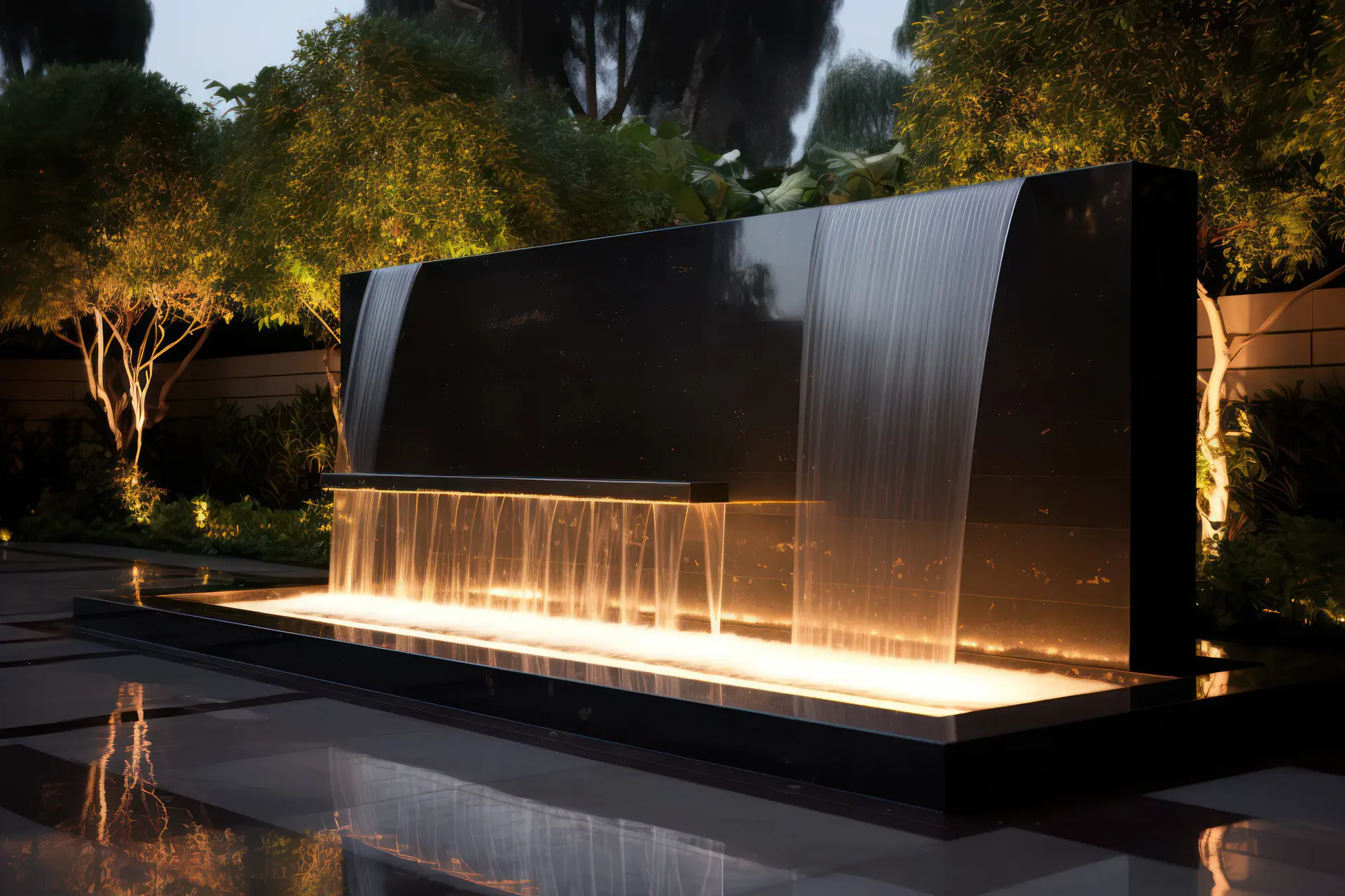Soft pathway lighting creating a safer, more comfortable entry